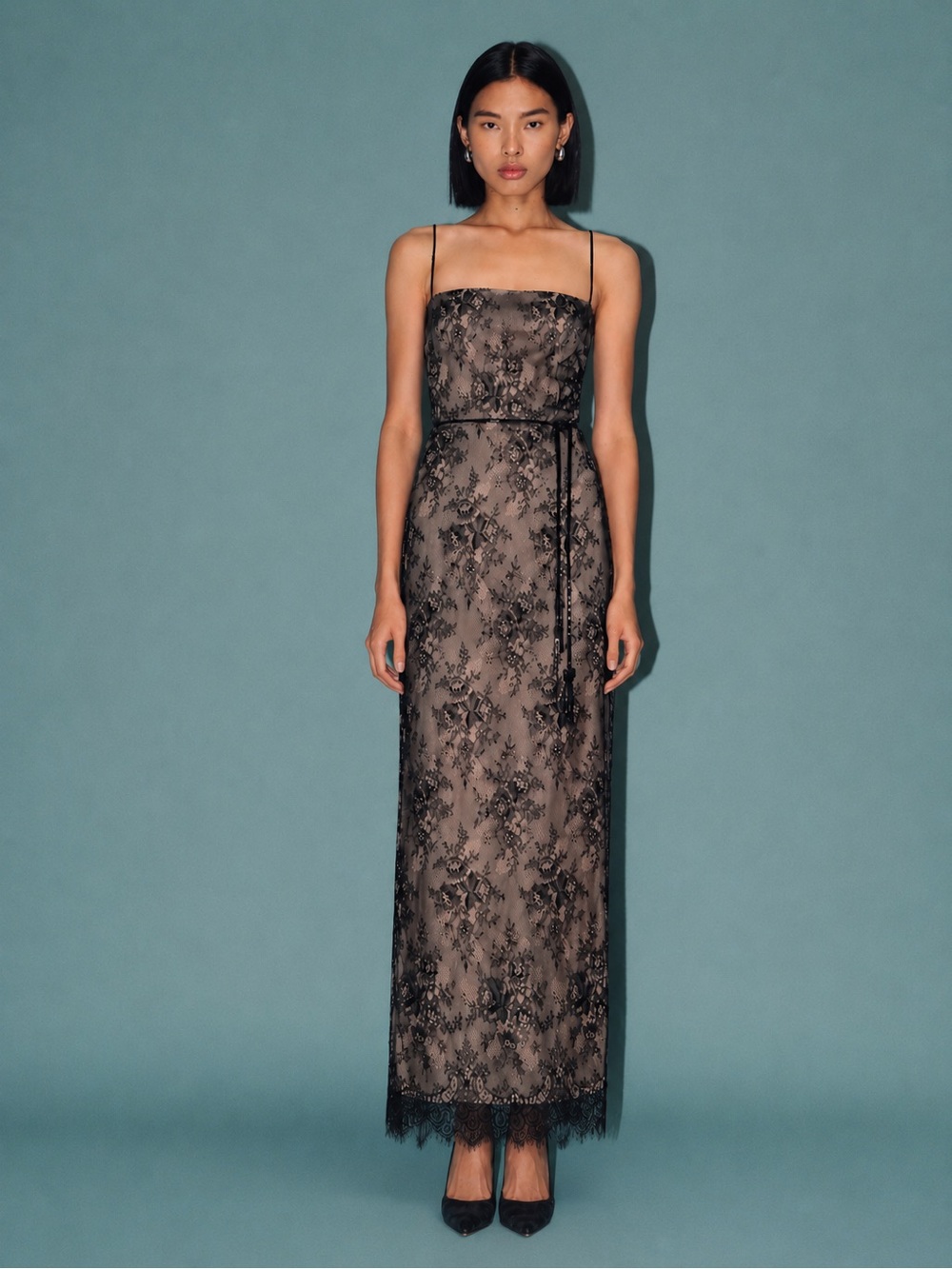 Reformation Frankie Dress Lace Overlay Dress Gala Wedding Holiday Party
